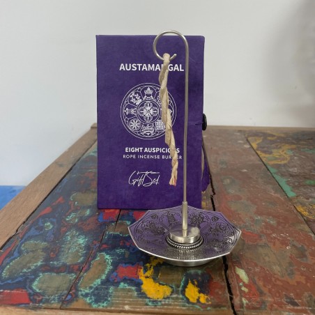 Set de Incienso de Cuerda y Soporte Plateado - Astamangal