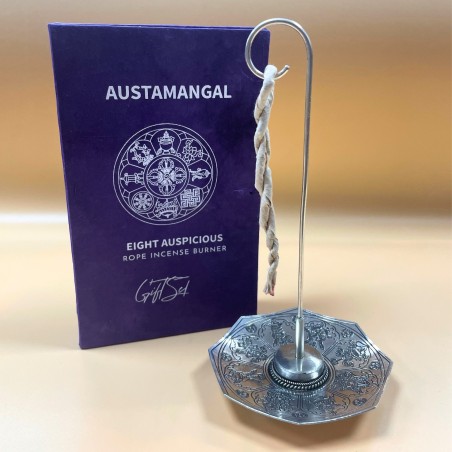 Set de Incienso de Cuerda y Soporte Plateado - Astamangal
