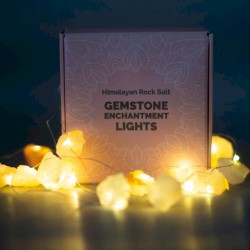 Luces Encantadas con Piedras Preciosas - Cuarzo rosa - USB - Piedras con luz