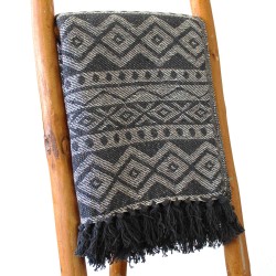 Couverture Confort Boho - 140x200cm - Gris...