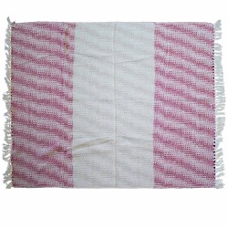 Manta Boho Comfort - 140x200cm - Rubí Dos Tonos - 100% Algodón - Hecho en India