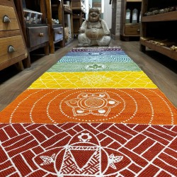 Alfombra de Yoga 100% Algodón - 60x200cm - 7 Chakras - Hecho en India