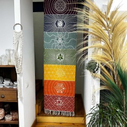 Alfombra de Yoga 100% Algodón - 60x200cm - 7 Chakras - Hecho en India