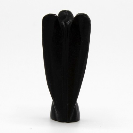 Înger cu pietre prețioase sculptate manual - Agat negru - 8cm
