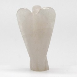 Angel de Piedras Preciosas Tallado a mano - Cuarzo de Roca - 8cm