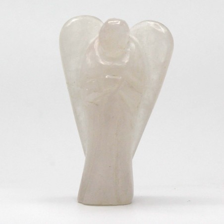 Angel de Piedras Preciosas Tallado a mano - Cuarzo de Roca - 8cm