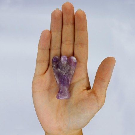 Angel de Piedras Preciosas Tallado a mano - Amatista - 8cm