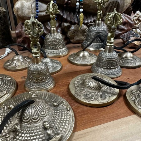 Clopot mare tibetan Tingsha - 7.5x13cm