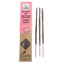 Natürlicher Palo Santo und Rose Weihrauch NAMASTE INDIA Earth Inspired - 25gr Schachtel Bio Weihrauch