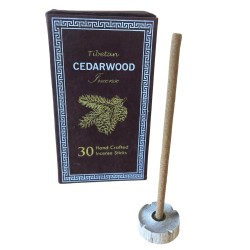 Kit Incienso Sughandit Dhoop del Himalaya - Madera de Cedro - Purifica el aire y calma el espíritu - 100% Natural - 30 barritas