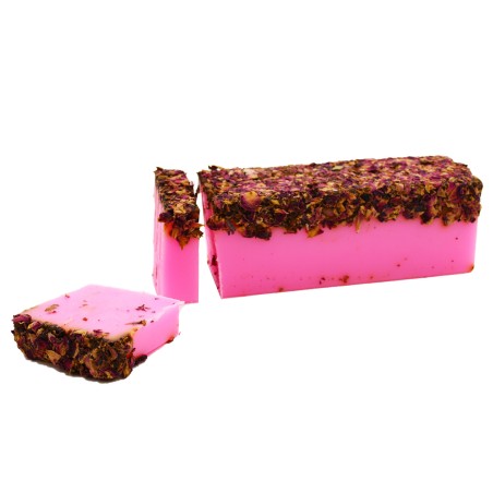 Sabonete Artesanal - Rosa e Pétalas - Feito à Mão - 1,3kg