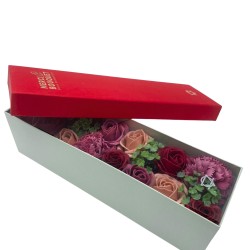Lange Box - Vintage Rosen - Seife Blumenstrauß...