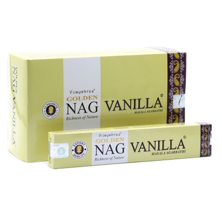 Incienso Golden Nag - Vainilla Dorada - Cajita de 15gr.