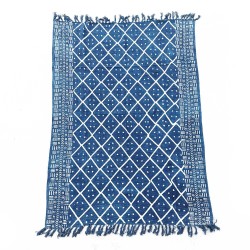 Pătură indigo realizată manual - 170x120cm -...