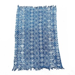 Handmade Indigo Blanket - 170x120cm - Desi...