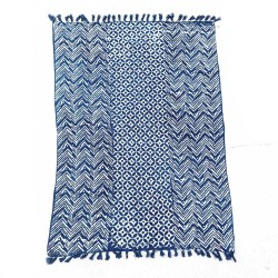 Manta Indigo Artesanal - 170x120cm - Namoona...