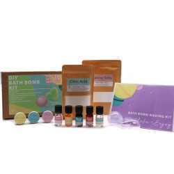 Kit para fazer bombas de banho - Limonada rosa...