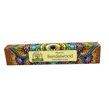 Encens Namaste Mandala Masala - Bois de santal - Agarbathi traditionnel indien - Fait à la main