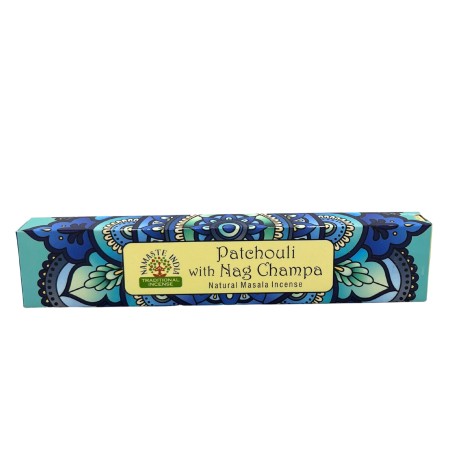Incienso Namaste Mandala Masala - Pachulí y Nag Champa - Tradicional de India Agarbathi - Hecho a Mano