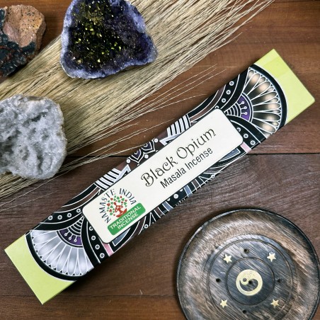 Incienso Namaste Mandala Masala - Opio Negro - Tradicional de India Agarbathi - Hecho a Mano