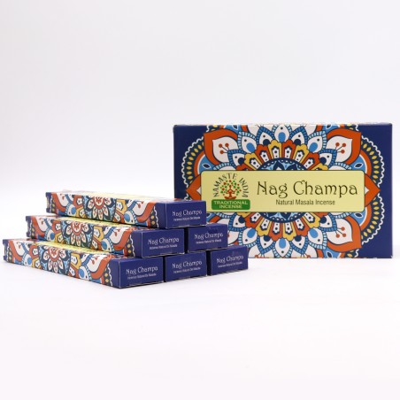 Incienso Namaste Mandala Masala - Nag Champa - Tradicional de India Agarbathi - Hecho a Mano