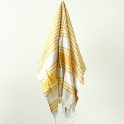 Serviette de spa Hamman - Jaune lever de soleil...