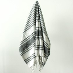 Serviette de spa Hamman - Charbon de bois -...