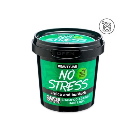 CHAMPÚ NATURAL CONTRA LA CAÍDA DEL CABELLO - ÁRNICA Y BARDANA - BEAUTY JAR - SIN SLS - SIN PARABENOS - TARRINA - 250ml