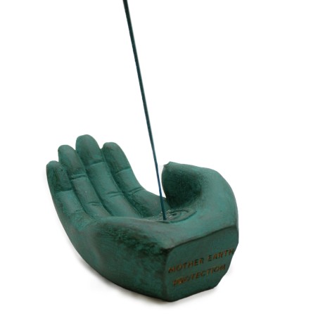 Quemador de Incienso - Tierra Protectora (Verde) - 14x6x4cm