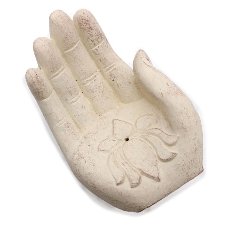 Quemador de Incienso - Lotus (Blanco) - 14x6x4cm