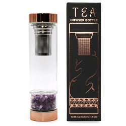 Frasco de Vidro para Infusão de Chá - Ouro Rosa...