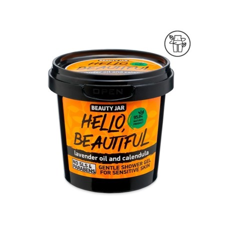 GEL DE DUCHA NATURAL PIELES SENSIBLES HELLO BEAU - CALÉNDULA Y LAVANDA - BEAUTY JAR - SIN SLS - SIN PARABENOS - ORGÁNICO 150gr