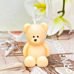 Vela de Cera de Soja Artesanal - Osito Teddy -...