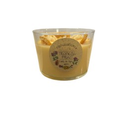 Vela de cera de soja com frutas tropicais -...