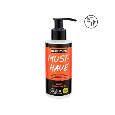 MASCARILLA CREMA DE MANOS - BABASÚ Y MACADAMIA - MUST-HAVE - BEAUTY JAR - SIN SLS - SIN PARABENOS - NATURAL - 150ml