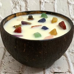 VELA CÀSCARA COCO - CHAKRA - VIE - FET A MÀ AL...