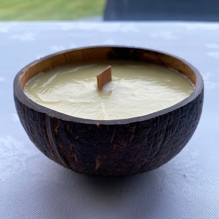 VELA CÁSCARA COCO - COCO - VIE - HECHO A MANO EN REINO UNIDO - 200gr - 20 - 30 horas