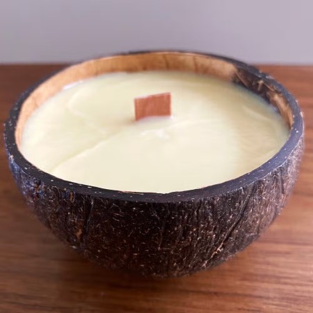 VELA CÁSCARA COCO - COCO - VIE - HECHO A MANO EN REINO UNIDO - 200gr - 20 - 30 horas