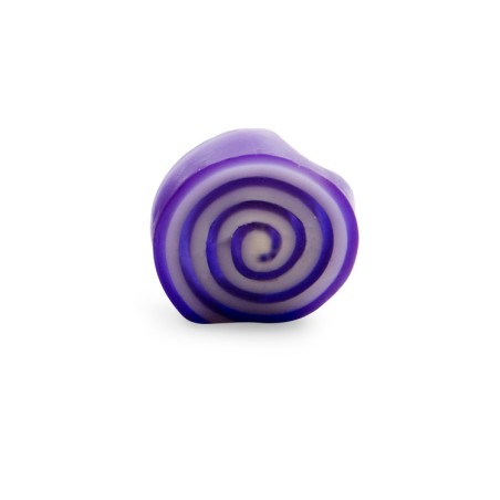 PASTILLA JABÓN GLICERINA ENROLLADO LAVANDA - ARTESANO - JABON PIRULETA - 100gr