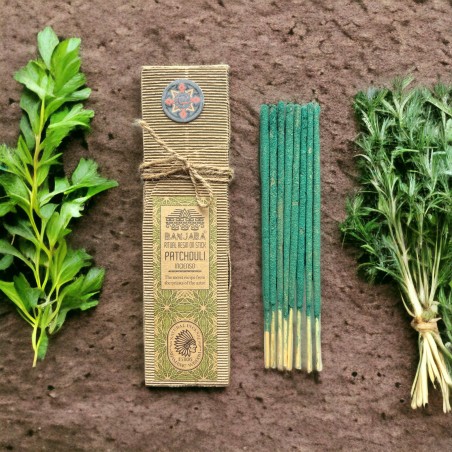 Räucherstäbchen Harzstäbchen Rituale - Patchouli - Handgefertigt - Natürlich - Schamanische Weisheit - Banjara - 8 Stäbchen