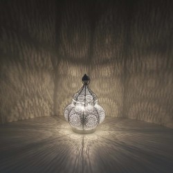 LAMPARA DE MESA ORIENTAL FAHID - ESTILO MARROQUÍ - 30x18x18cm
