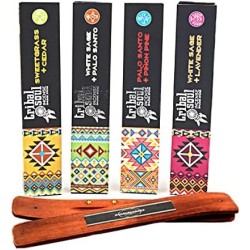 Incenso Tribal Soul 4 confezioni Erba Dolce +...