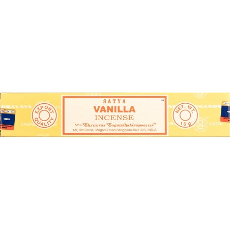 Incienso Satya Vainilla - 1 cajetilla de 15gr.