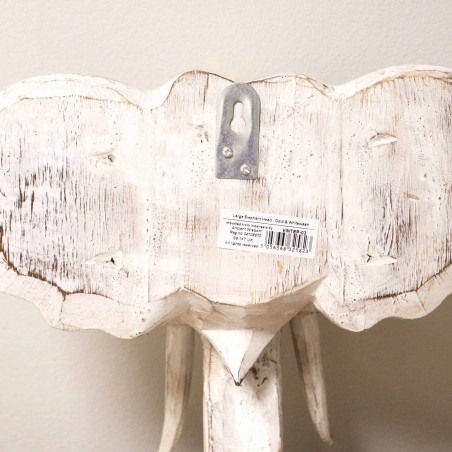 Cabeza Grande de Elefante - Oro y Blanco - Hecho en Indonesia