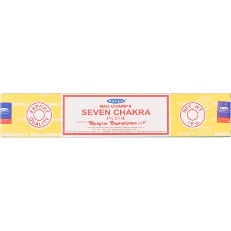 SATYA Encens Sept Chakras - Sept Chakras - 7 Chakras - 1 paquet de 15gr