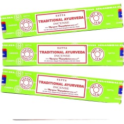 Lote 3x Incenso Ayurveda Tradicional Satya -...
