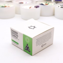 Velas de Cristal de Chakra - Chakra del Corazón - Cera de Soja - 10x6cm - 23h de combustión