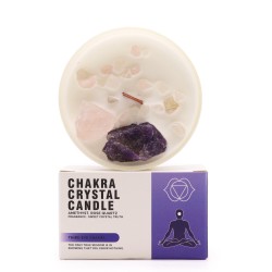 Chakra Crystal Candles - Third Eye Chakra - Soy...