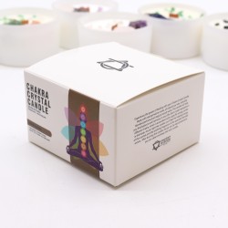 Velas de Cristal de Chakra - Siete Chakras - Cera de Soja - 10x6cm - 23h de combustión