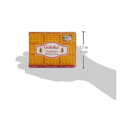 Coni di incenso Nagchampa GOLOKA Dhoop Cones - 1 scatola da 10 coni